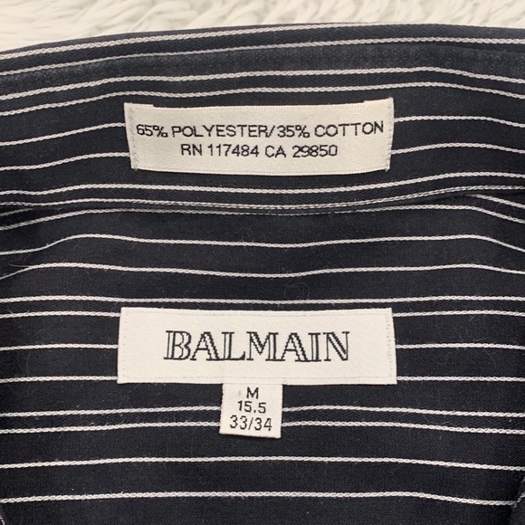 BALMAIN Vintage Striped Button Up Long Sleeve Shirt - Picture 7 of 10